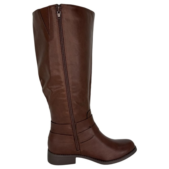 Style & Co Maliaa Brown Faux Leather Wide Calf Knee High Womens Boots Size 6M - Picture 5 of 13